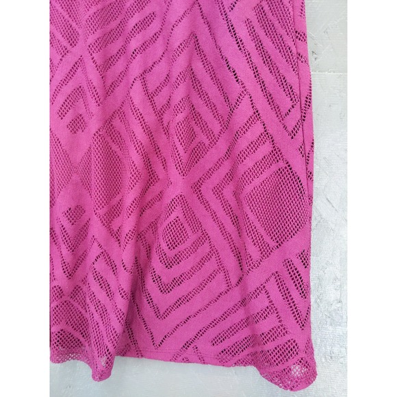 London Times Purple Lace Overlay Dress Geometric Pattern Women's‎ Size 12 - Picture 5 of 10